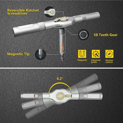 24 in 1 DlY Screwdriver Set,1 Set SwitchableScrewdriver Shape Magnetic Screwdriver Set