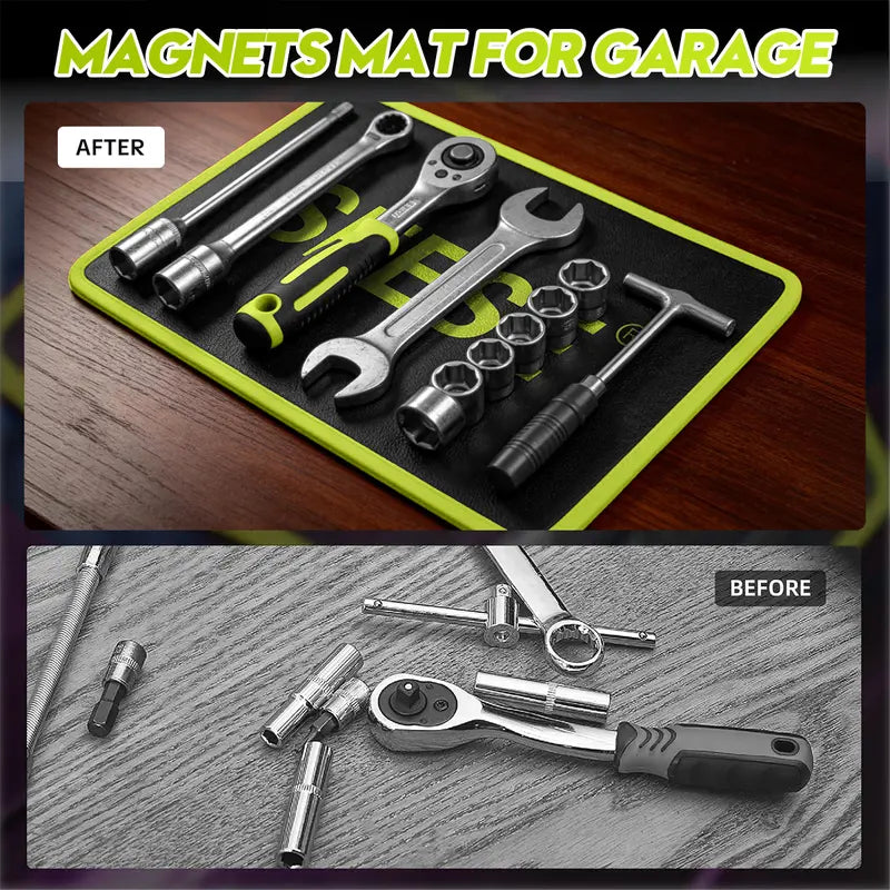 3PCS Flexible Magnetic Tool Mat & Tray Holder
