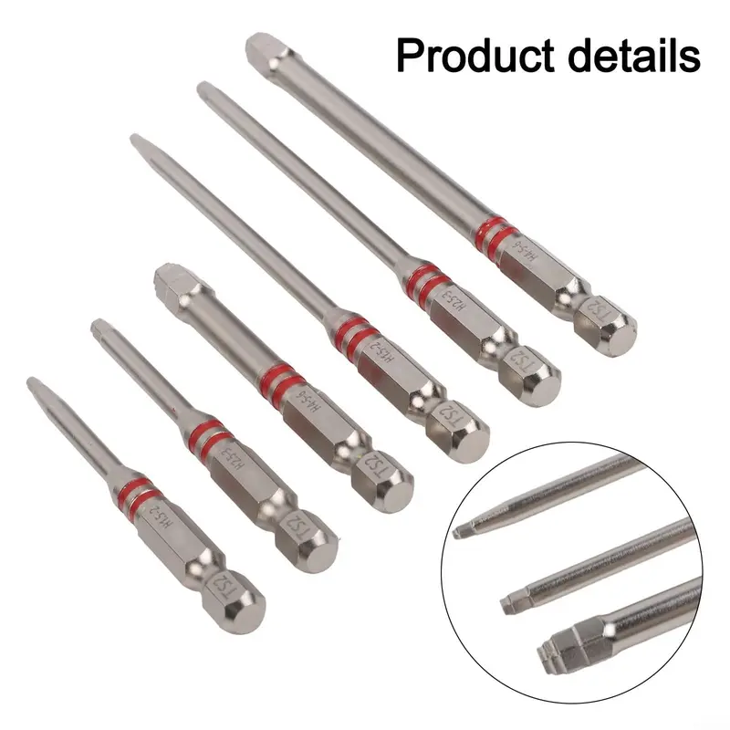 6-Piece Screwdriver Bit Set 1.5mm to 6mm