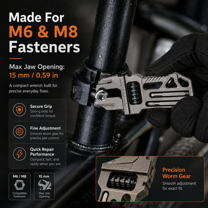 🛠️8-in-1 Titanium EDC Multi-Tool Wrench Keychain – Everyday Carry Companion for Adventure, Repair & Emergency Moments