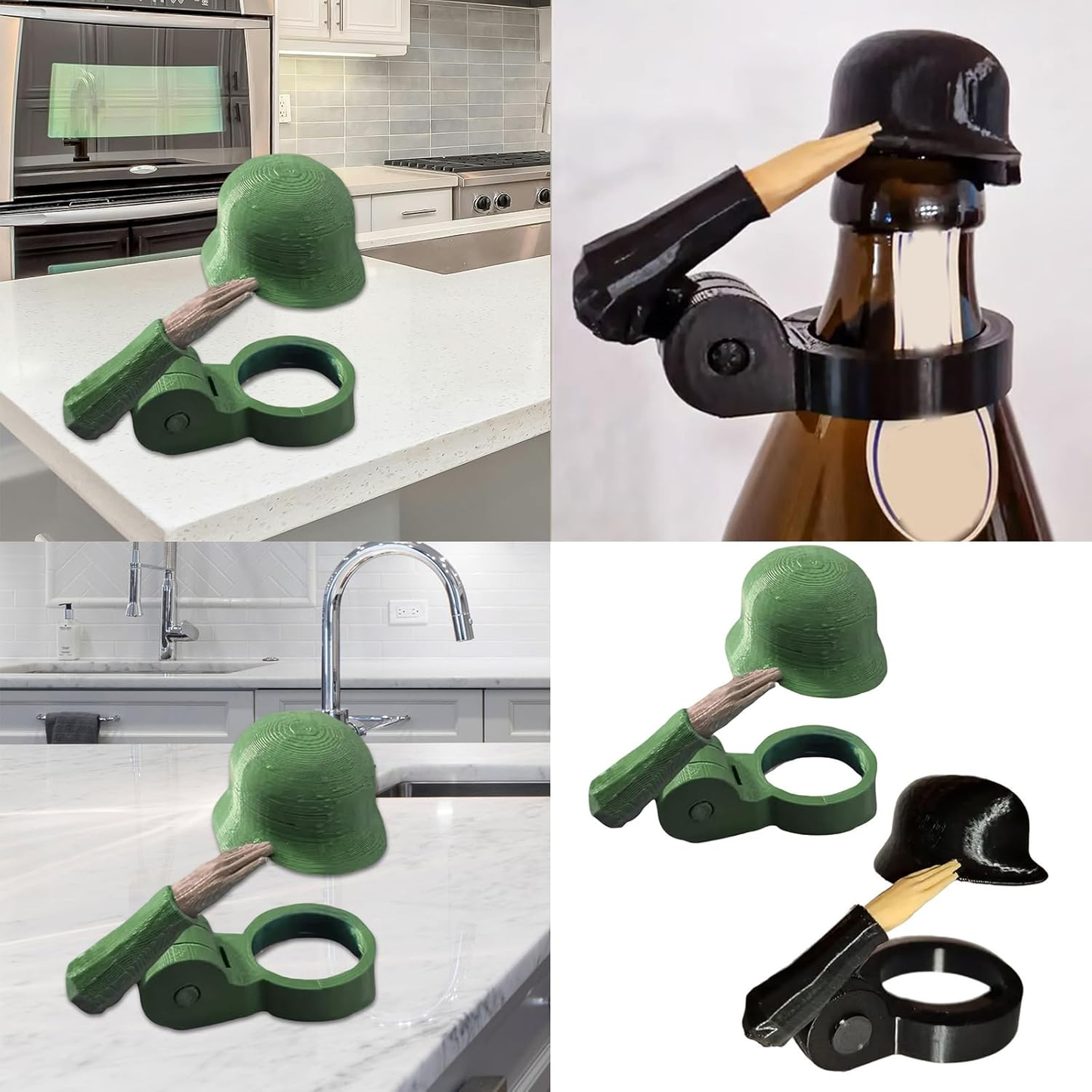 ✨️✨️Soldier Salutes Beer Bottle Caps Helmets Efficient Decorative Designs for Party Veterans Enthusiasts
