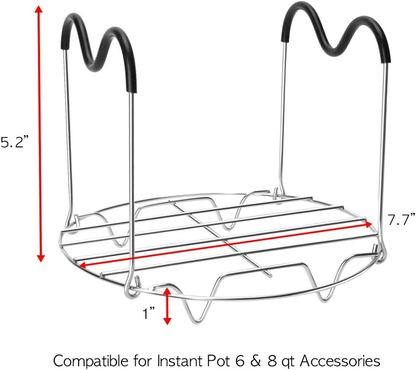 3 PCS Steamer Rack Trivet with Handles Compatible