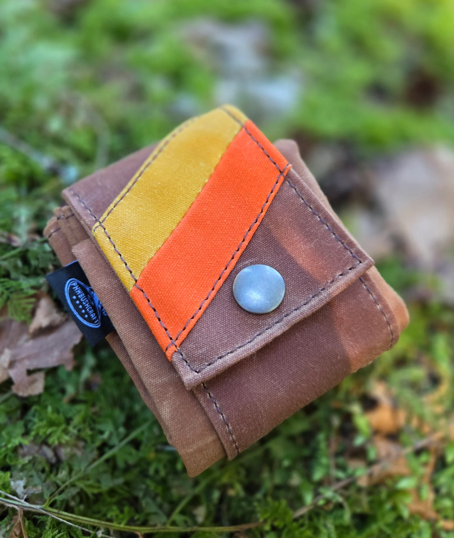 Dark Waxed Canvas Folding Picking Bag