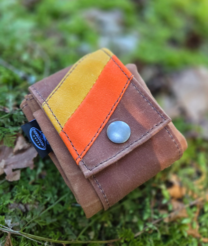 Dark Waxed Canvas Folding Picking Bag
