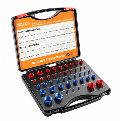 🔩Nut & Bolt Thread Checker Gauge Set | 26PCS / 44PCS Two Options Available