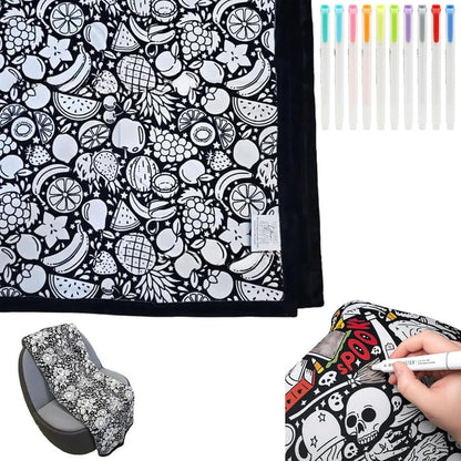 🎨DIY Coloring Blanket with Markers✨