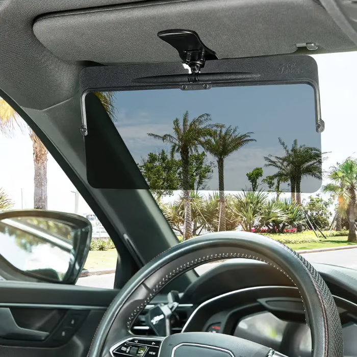 Universal Anti-Glare Polarized Car Sun Visor Extender with UV400 Protection 12.6 x 5 Lens Size Quick 5 Sec Install Safe Driving Windshield Shade