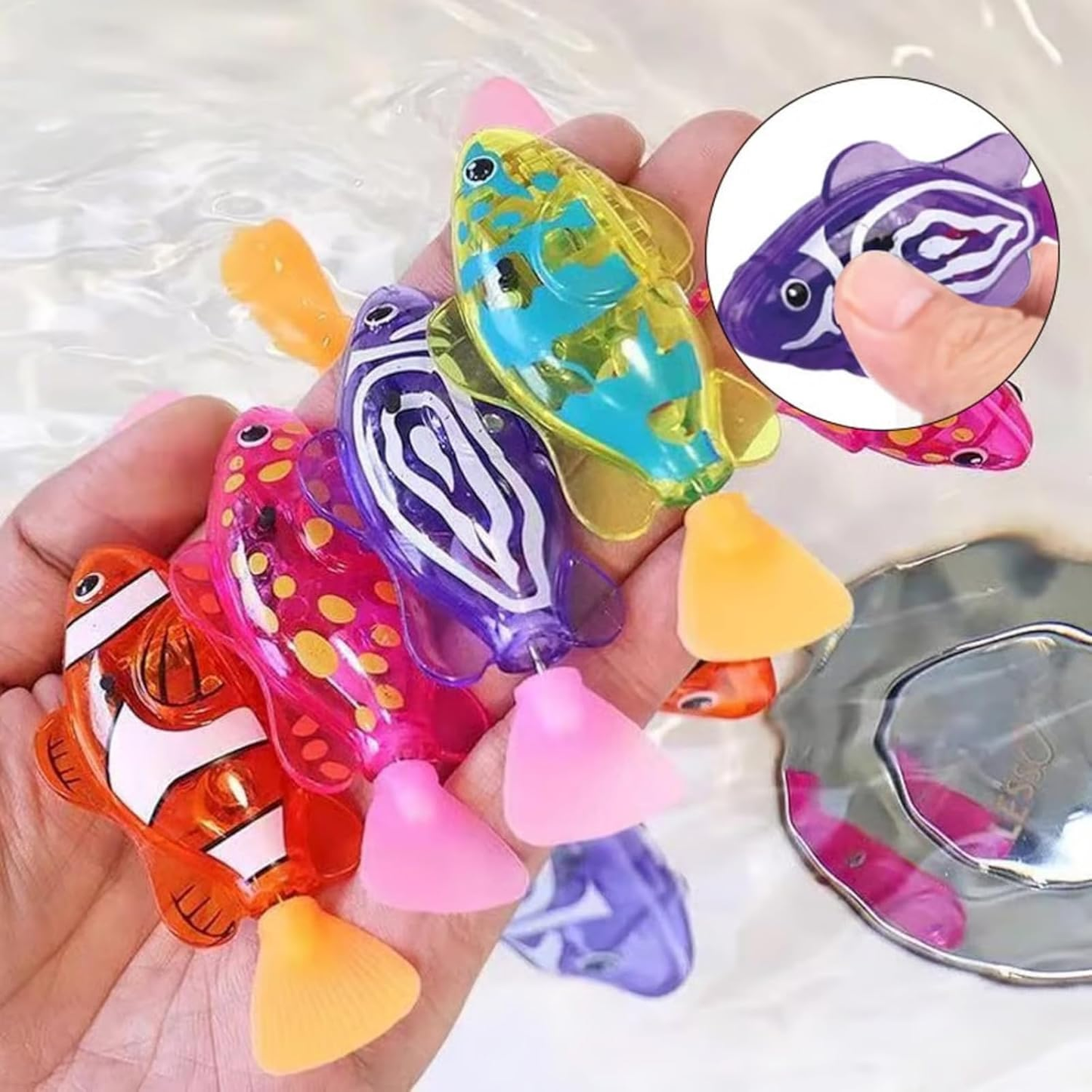🐟️🐟️Swimming Robot Fish Toy, Pool Toy Robotic Fish with LED Light