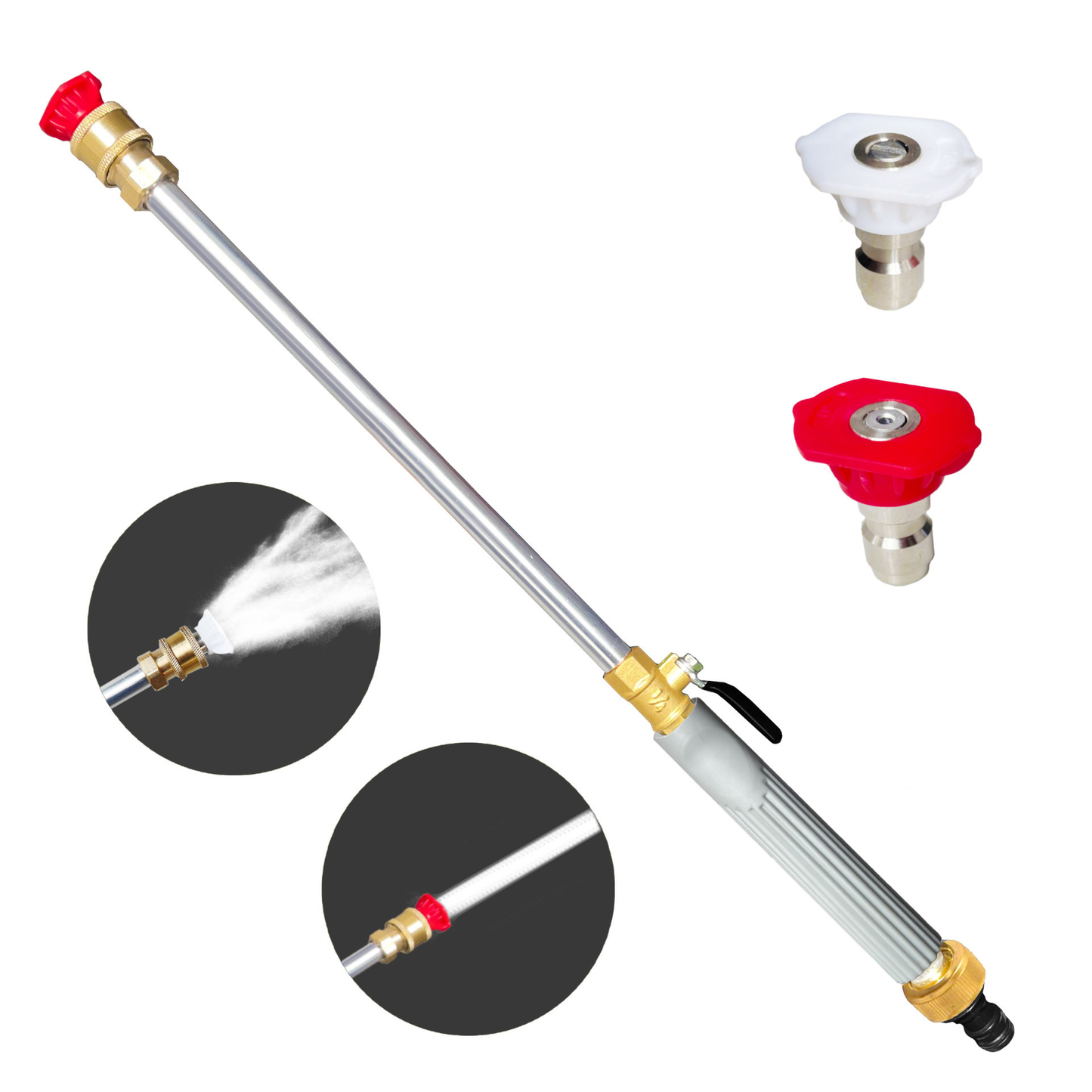 💧💧Jet Nozzle Power Washer for Garden Hose, Includes 2 High-Pressure Nozzles and Quick Connectors | Hydro Jet High Pressure Washer Tools.