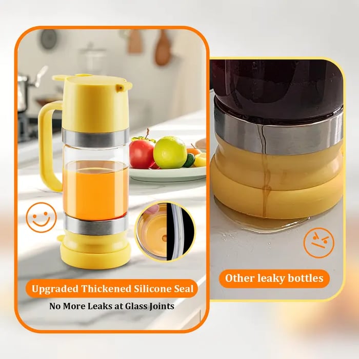 Glass Honey Dispenser kitchen items No Drip No Mess Leak-Free Design with Handle for Maple Syrup Maintains Freshness Easy to Clean Refill Perfect for Everyday Use