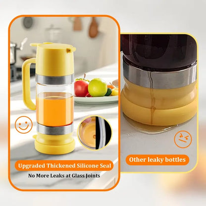 Glass Honey Dispenser kitchen items No Drip No Mess Leak-Free Design with Handle for Maple Syrup Maintains Freshness Easy to Clean Refill Perfect for Everyday Use
