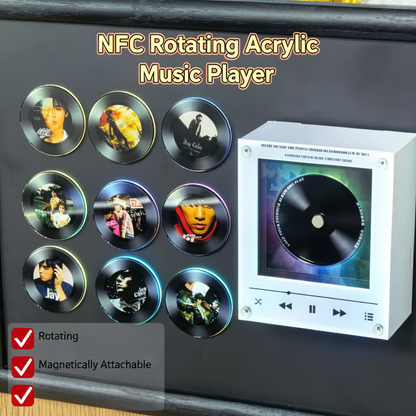 NFC-Enabled Singing Acrylic Ornament — Night Light & Fridge Magnet with Built-in Speaker