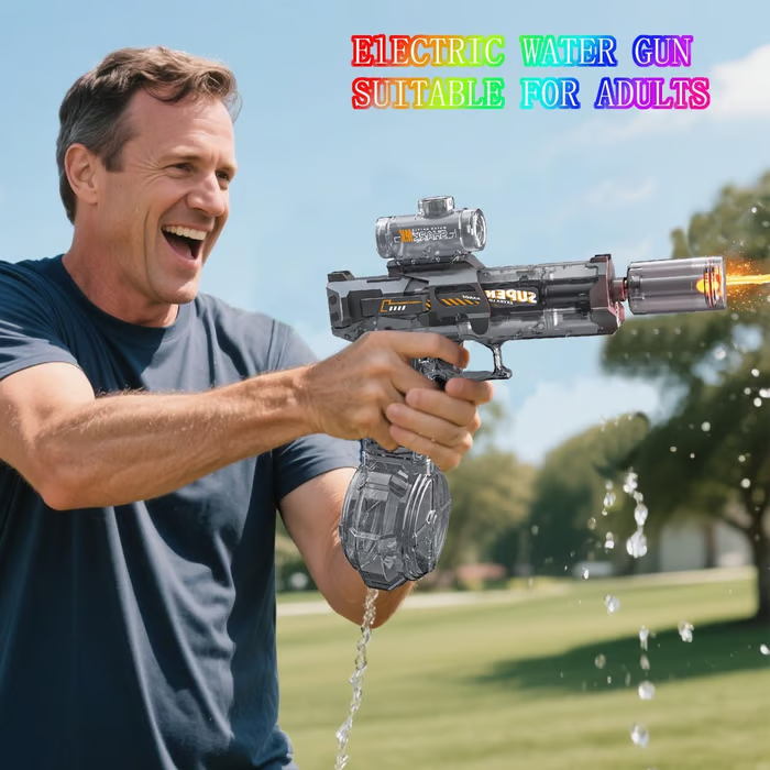 Electric Water Gun for Adults Kids,Automatic Electric Squirt Gun with Light Up
