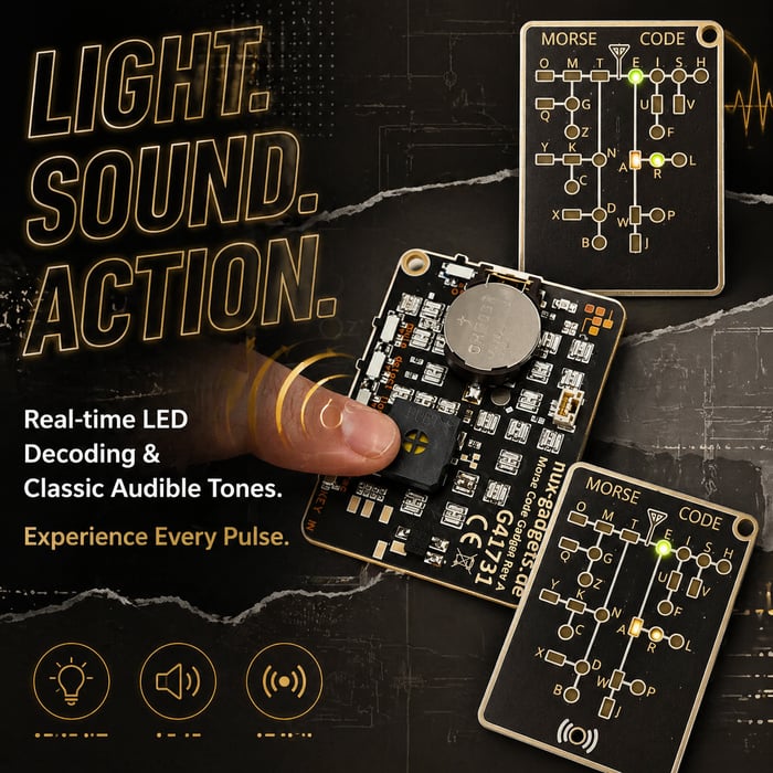 Morse Code Trainer Card Pro (LED Edition)
