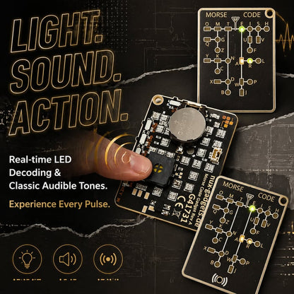 Morse Code Trainer Card Pro (LED Edition)
