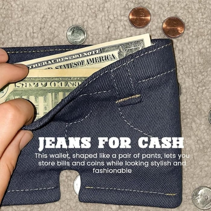 ✨️Jeans wallet💰️,Pocket Pants Mini Jeans Wallet,Small Travel Wallet
