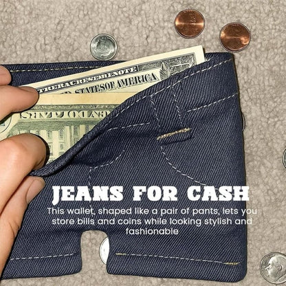 ✨️Jeans wallet💰️,Pocket Pants Mini Jeans Wallet,Small Travel Wallet