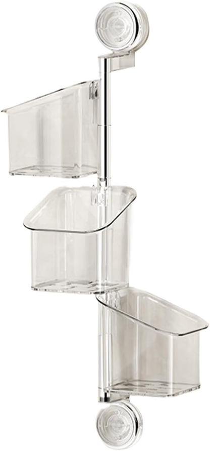 ✨️✨️Suction Cup Storage Holder - Rotating Container with Drainage, Wall Mount Box for Kitchen Accessories Bathroom Home Organization
