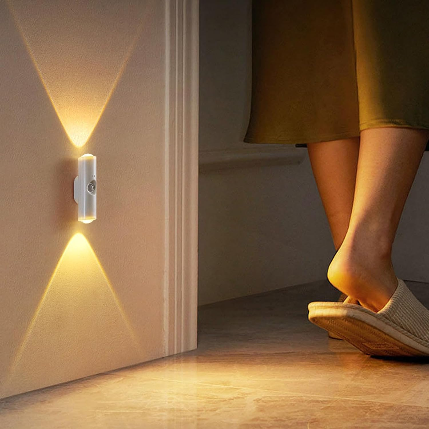 Motion Sensor Wall Lamp Indoor, Rechargeable Sensor Bathroom Light