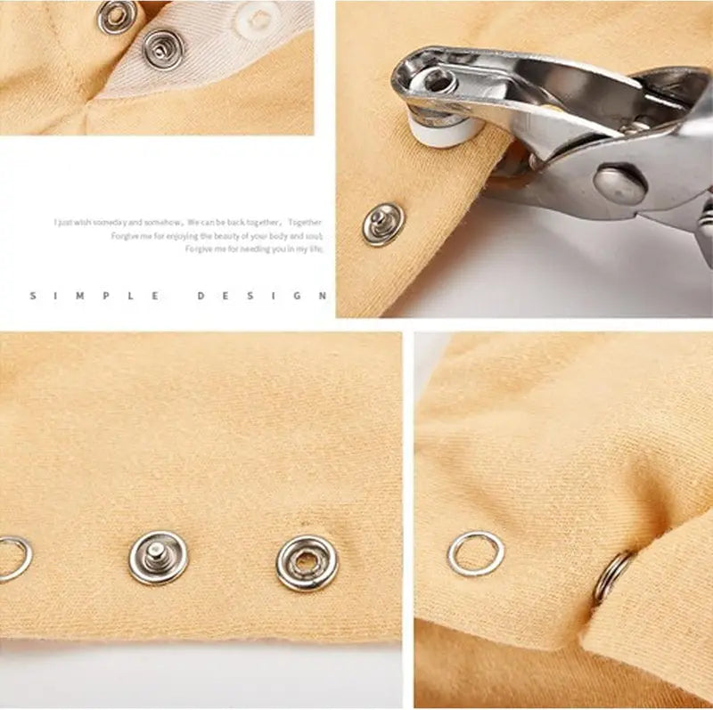 Including 100pcs Invisible Colored Metal Buckle & 1 Count Manual Pressure Pliers