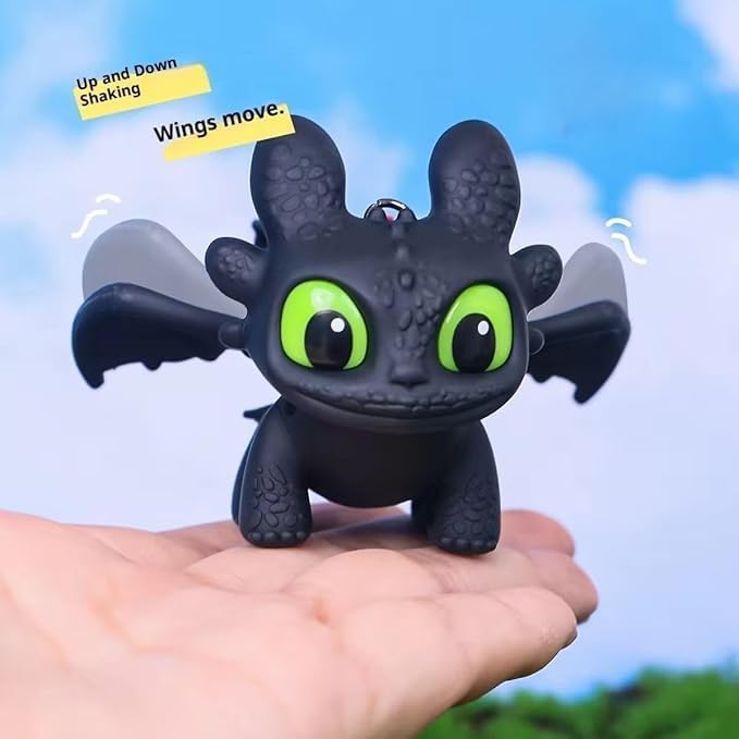 ✨️✨️4 PCS Flexible Dragon Keychain Articulated Keychain Toy with Movable Body Segments for Keys, Backpack, Bag Charm, Desk Display