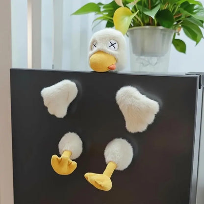 🧲🦆Magnetic Detachable Duck Plush Toy, 8.66 Inch Soft Stuffed Duck with Removable Limbs