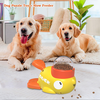 Interactive pet treat dispenser toy, educational slow-feeder