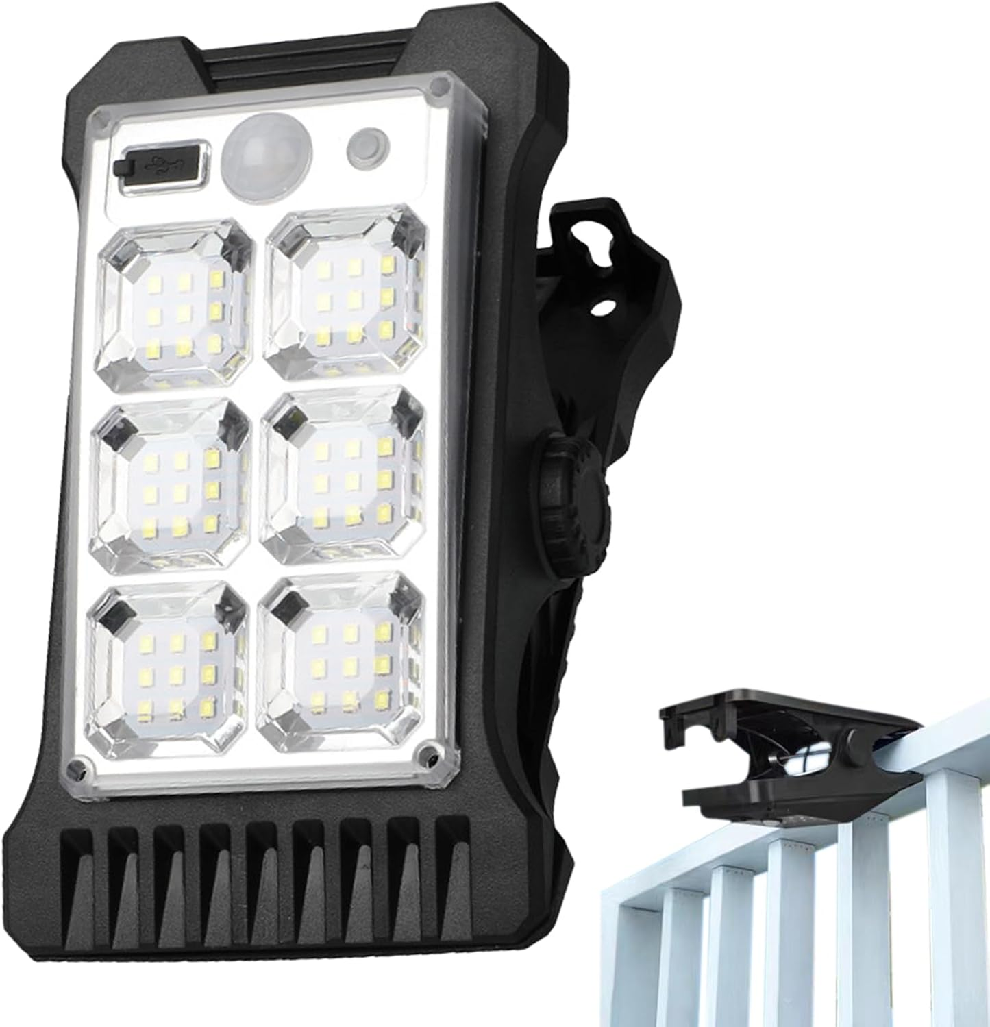 ✨️✨️Clip on Fence Solar Lights,Wall Lights | Solar Outdoor Clip Motion Sensor Security Light USB Charging Waterproof