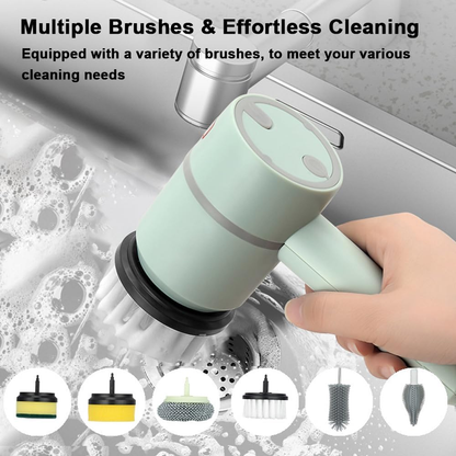 🧽🧽Wireless Electric Cleaning Machine USB Rechargeable Automatic Kitchen Dishwashing Brush Bathtub Tile Professional Cleaning Tool