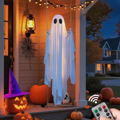 5FT Light-Up Hanging Ghost Halloween Decoration