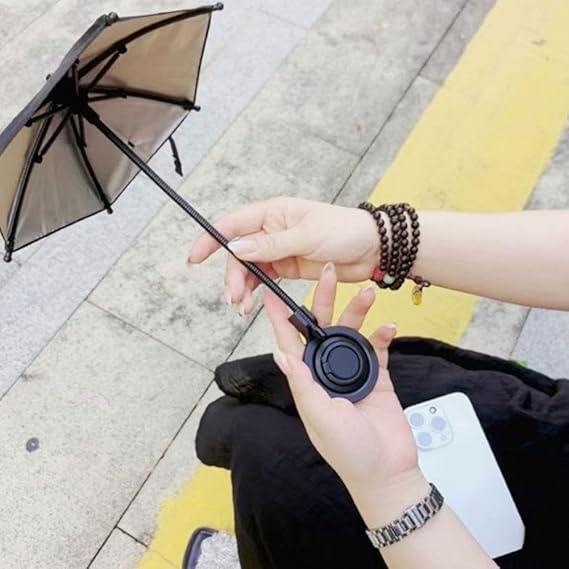 ☀️Magnetic Phone Umbrella for Sun, Hands Free Adjustable Sun Shade to Avoid Overheating for All Phones