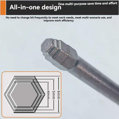 6-Piece Screwdriver Bit Set 1.5mm to 6mm