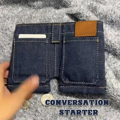 ✨️Jeans wallet💰️,Pocket Pants Mini Jeans Wallet,Small Travel Wallet