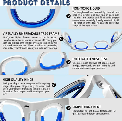 ✨️Adult Anti- Motion Sickness Smart Glasses, Ultra-Light Portable Nausea Relief Liquid Glasses, Carsickness Airsickness Seasickness Glasses, Kids Travel/Cruise Essentials