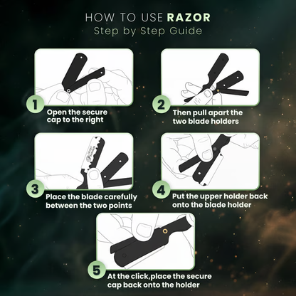 🪒🪒Professional Straight Razor for Men | Barber Straight Edge + 10 Blades Included