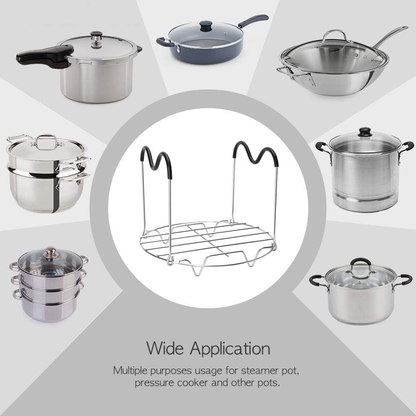 3 PCS Steamer Rack Trivet with Handles Compatible