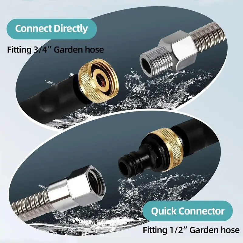 💧💧Jet Nozzle Power Washer for Garden Hose, Includes 2 High-Pressure Nozzles and Quick Connectors | Hydro Jet High Pressure Washer Tools.