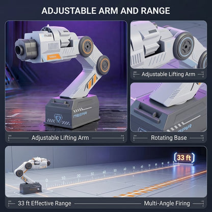 Smart Tracking Robotic Arm Blaster | Dual Control, Hands-Free STEM Fun!