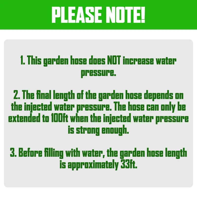 100FT Expandable Garden Hose with 10 Function Spray Nozzle, 3-Layer Latex Core(Color random)