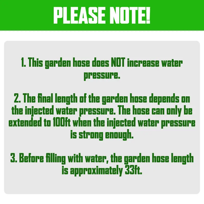 100FT Expandable Garden Hose with 10 Function Spray Nozzle, 3-Layer Latex Core(Color random)