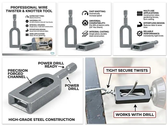 🛠️🛠️Multifunctional Wire Twister / Knotter — Sizes #9 & #11