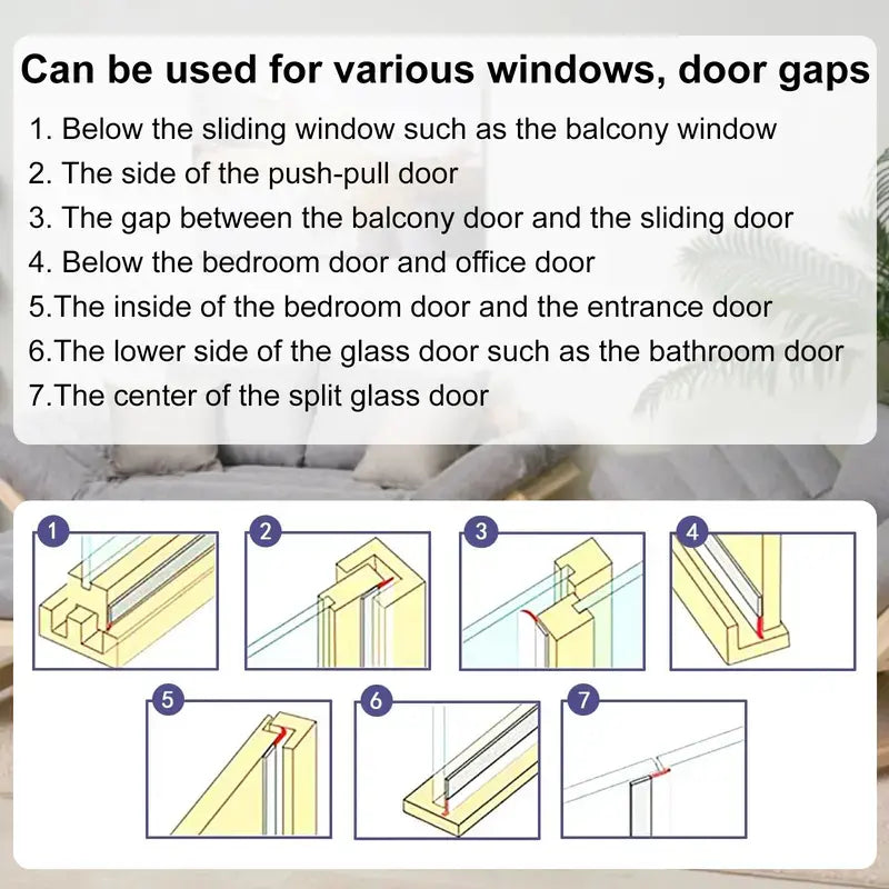 16.4Ft Door Weather Stripping, (1.38in Width) Weather Stripping Door Draft Stopper（3 PCS）
