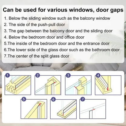 16.4Ft Door Weather Stripping, (1.38in Width) Weather Stripping Door Draft Stopper（3 PCS）