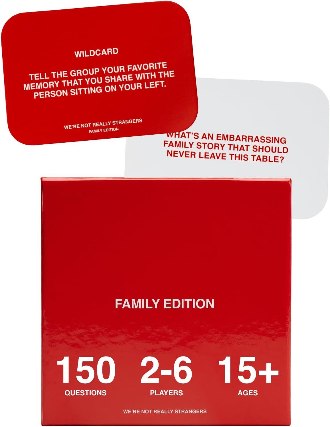 WE'RE NOT REALLY STRANGERS Card Game - 150 Conversation Cards for Adults, Teens, Couples, & Strangers - Icebreaker Questions for Game Night or Date Night, Ages 15+, 2-6 Players