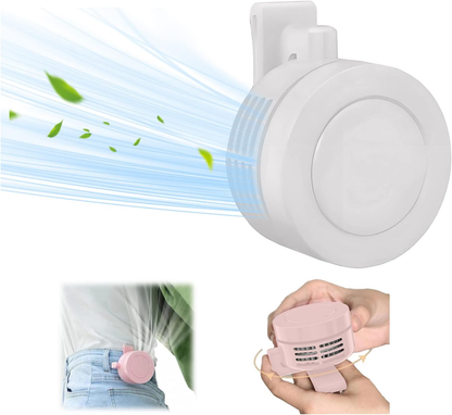 ✨️Portable Mini Waist Clip Fan, USB or Battery Personal Fan 3 Speeds Bladeless