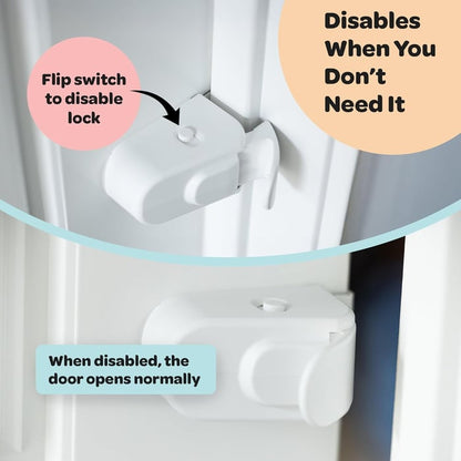 Huglock - The Adjustable Snap-On Door Lock - No Tools or Adhesives Required - Works With Door Knob, Lever or Handle