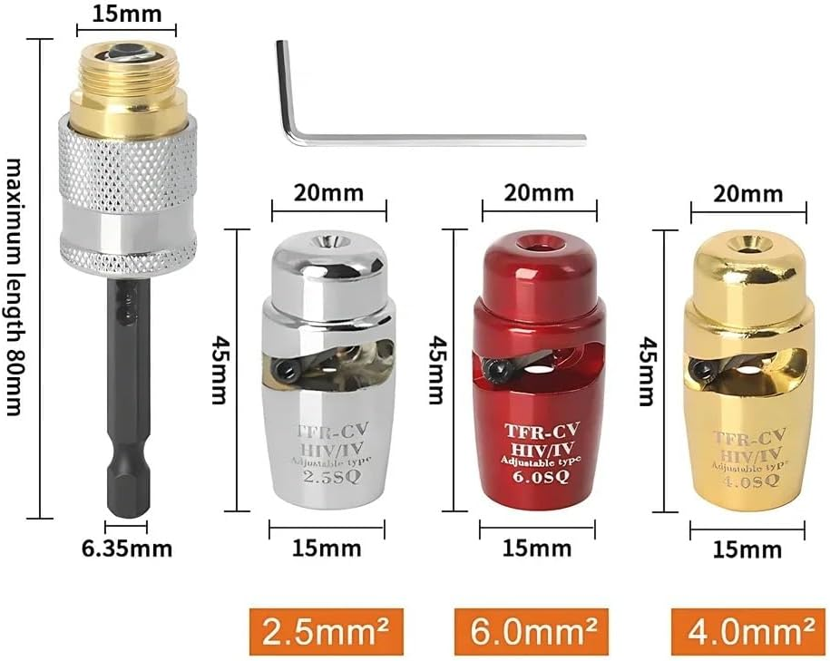 🛠️🛠️Wire Stripping Tool & Wire Twisting Connector, Wire Cutter Drill Attachment, Electrical Wire Twister Tool for Drill Set
