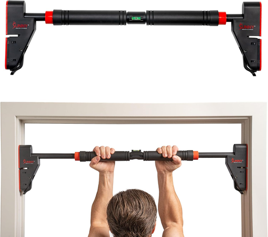 330LBS Pull Up Bar Adjustable 28"-38" No Drill Tools Installation Damage Free for Door Room Wall