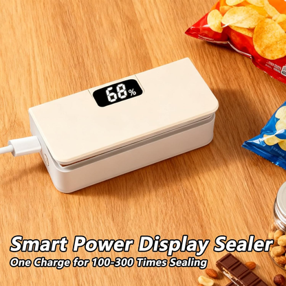 🔥🔥Mini Bag Rechargeable Sealer Machine with LED Power Display,Heat Sealer and Cutter with 6 Adjustable Gears