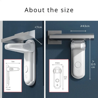 Gate with Smart Lock - Kitchen & Child Safety, No Punch Install, Adjustable Opening